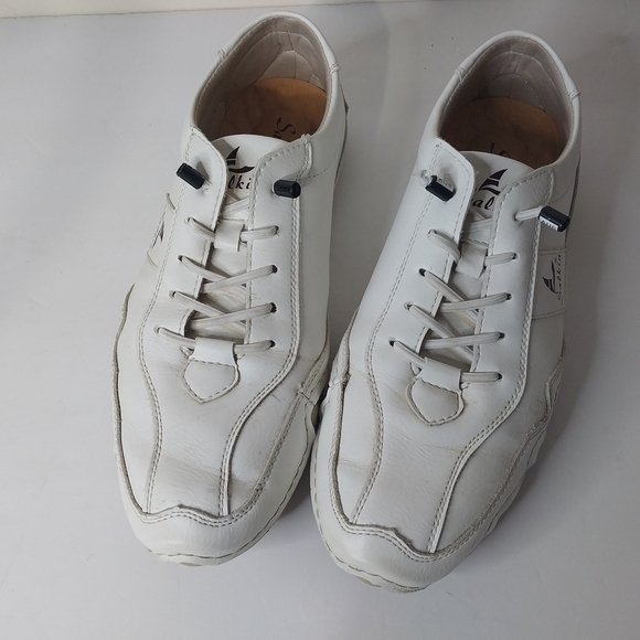 Salkin Other - Salkin Size 40 Handmade White Leather Men's Sneakers